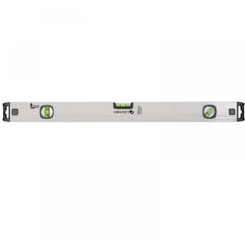 Рівень алюмінієвий 60см, 3вічка (1дзеркальний)  HOEGERT HT4M007