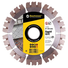 Круг алмазний відрізний 1А1RSS/C3 125*2,0/1,2*10*22,23-10-HIT Baumesser Rapid Pro (бетон, цегла)