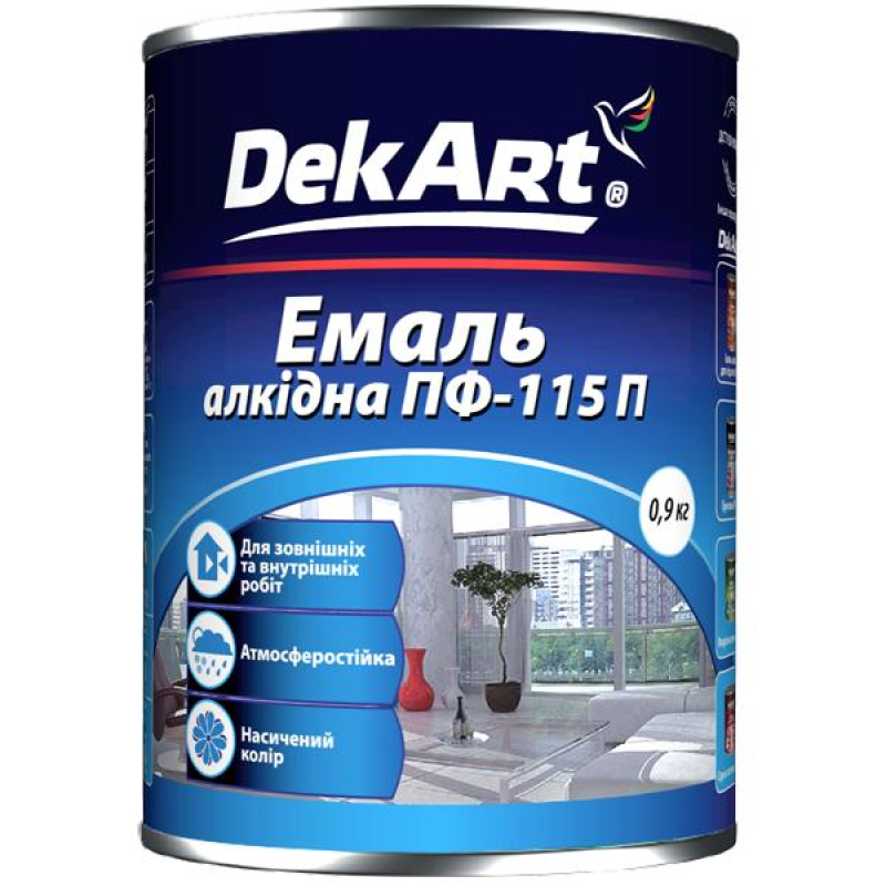 Емаль алкідна ПФ-115П 2,8кг синя ТМ "DekArt"