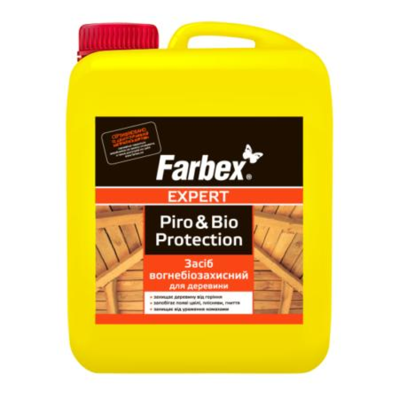 Засіб вогнебіозахисний для деревини, ТМ "Farbex" - 10л