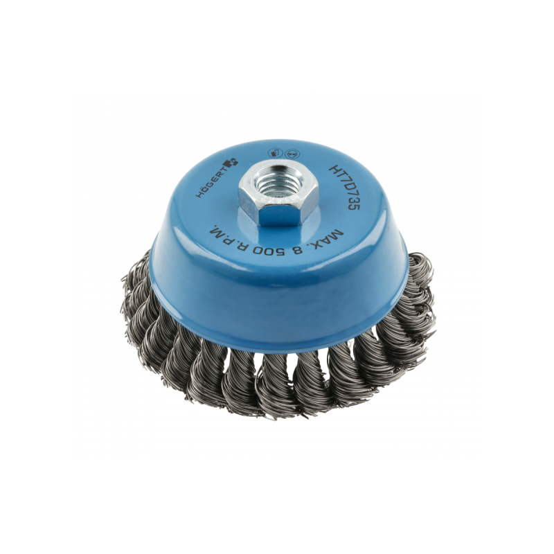 Щітка чашкова М14, 100 мм, плетений дріт HOEGERT HT7D735 Щітка чашкова М14, 100 мм, плетений дріт HOEGERT HT7D735