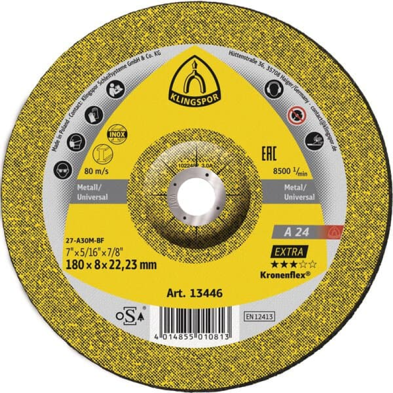 Круг зачисний А 24 ЕХ 230х6х22,23 (13447) Kronenflex