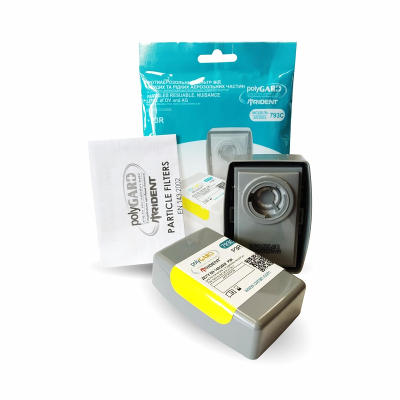 Фільтр протиаерозольний від твердих та рідких аерозольних частин polyGARD Trident 793 С