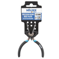 Круглогубці прецизійні MOLDER 120мм Cr-V, HRC 55-60, поліровані, оліє-стійка, прог. ручка MT41512
