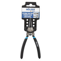 Кліщі для -ЗОВНІШНІХ- стопорних кілець, -ПРЯМІ- MOLDER 150мм Cr-V, HRC 55-60 поліровані MT46115