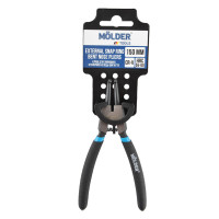 Кліщі для -ЗОВНІШНІХ- стопорних кілець, -ВИГНУТІ- MOLDER 150мм Cr-V, HRC 55-60 поліровані MT46215
