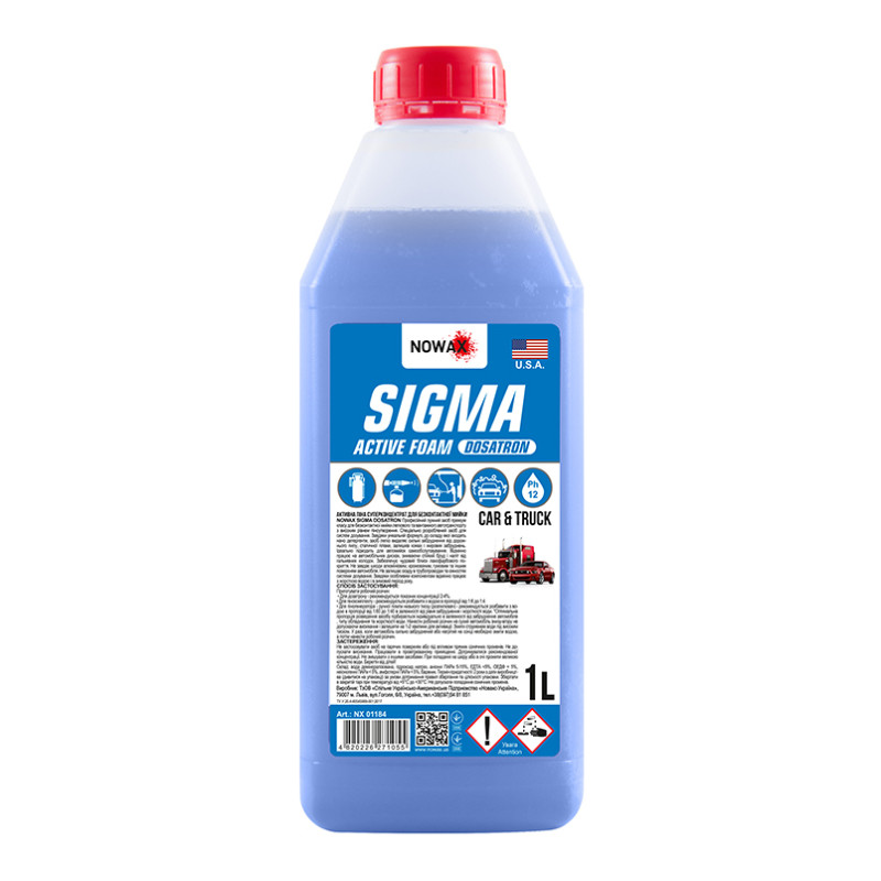 Піна активна суперконцентрат для безконтактної мийки NOWAX Sigma Active Foam Dosatron 1л. NX01184 Піна активна суперконцентрат для безконтактної мийки NOWAX Sigma Active Foam Dosatron 1л. NX01184