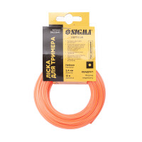 Ліска для тримера армований квадрат Ø2.4мм -15м- SIGMA (5623041)