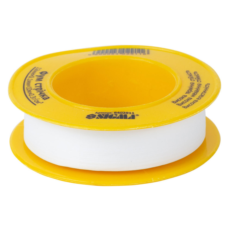 Фум стрічка 12ммх0,1ммх10м 0,3г/см³ SIGMA  (8402911)