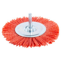 Щітка дротяна дископодібна ø100мм хвостовик ø6мм SIGMA (нейлонова) (9013301) Щітка дротяна дископодібна ø100мм хвостовик ø6мм SIGMA (нейлонова) (9013301)