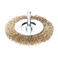 Щітка дротяна дископодібна ø100мм хвостовик ø6мм SIGMA (латуньована) (9013101)