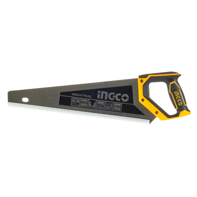 Ножівка по дереву 400 мм 7 з/д сталь SK5 INGCO INDUSTRIAL HHAS28400