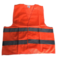 Жилет сигнал. ПОМАРАНЧ БІОРЕСУРС світ. пов. смужкою (нейлон)