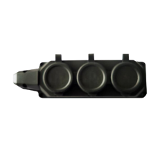 Колодка 3 гнізда з/з каучук MARSO 16A IP44 62-53-33