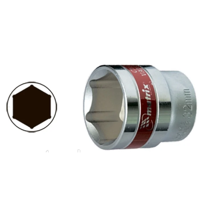 Головка торцева під квадрат 1/2“, 6-гранна, CrV, від 10 мм // MTX 14