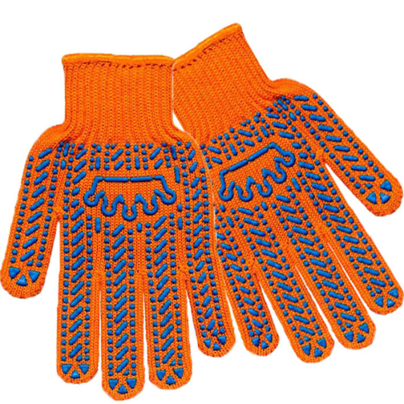 Рукавички трикотажні, в“язані з ПВХ крапкою // КОРОНА Помаранчевий Рукавички трикотажні, в“язані з ПВХ крапкою // КОРОНА Помаранчевий