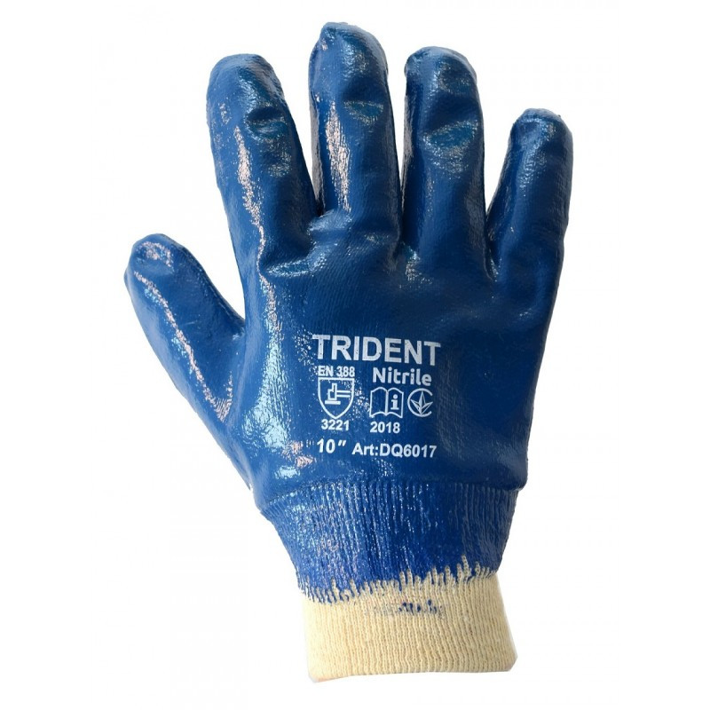 Рукавички на трикотажній основі, повний облив нітрилом // Trident Рукавички на трикотажній основі, повний облив нітрилом // Trident