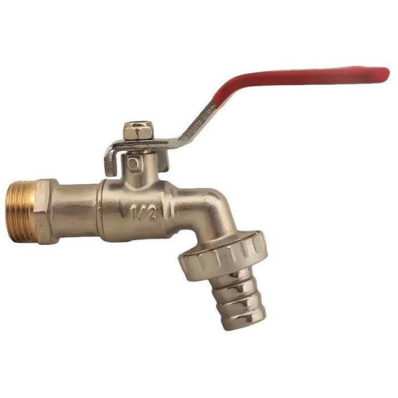 Кран кульовий “пивний“ зі штуцером 1/2 15 мм ручка Кран кульовий “пивний“ зі штуцером 1/2 15 мм ручка