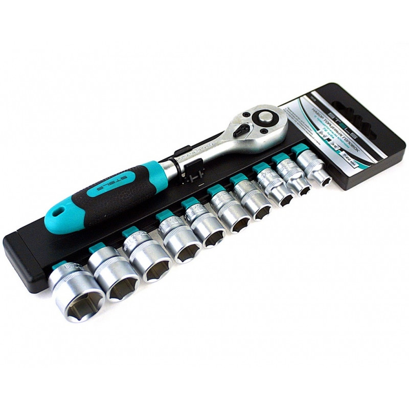 Набір торцевих головок Stels 3/8“ 7-22 мм 11 шт Набір торцевих головок Stels 3/8“ 7-22 мм 11 шт
