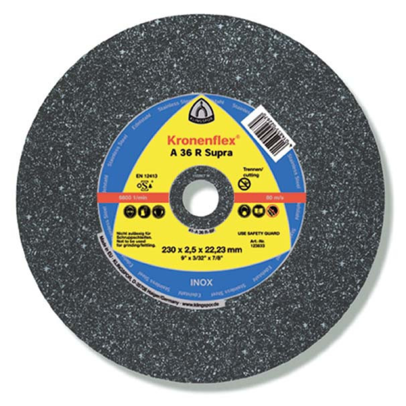 Круг відрізний Kronenflex A 36R Supra 230x2,5x22,23 (Німеччина) Круг відрізний Kronenflex A 36R Supra 230x2,5x22,23 (Німеччина)