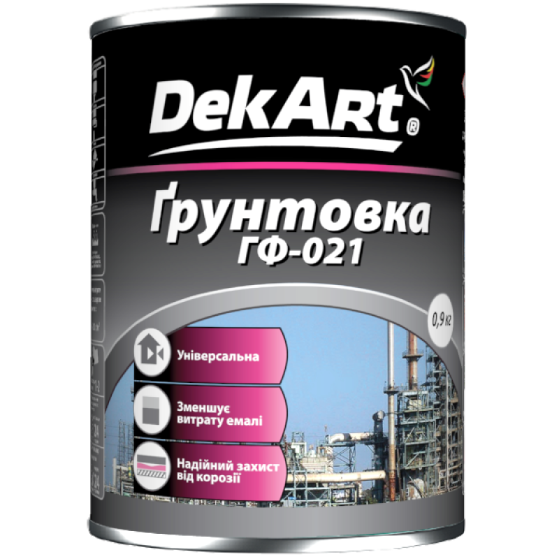 Грунтовка ГФ-021 ТМ “ DekArt Червоно-коричневий, 2.8