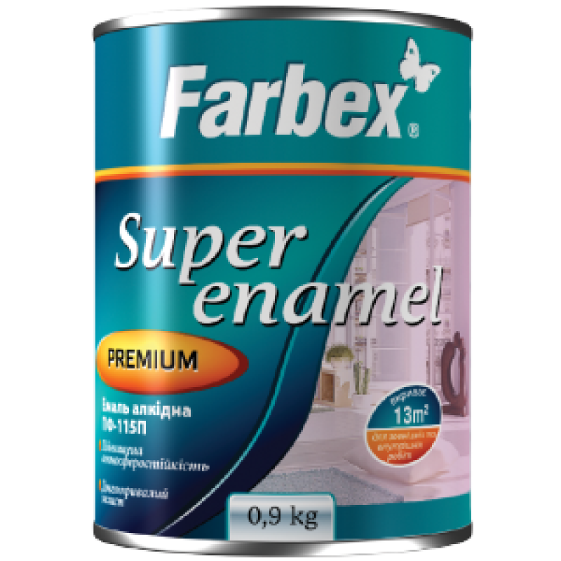 Емаль алкідна ПФ-115П 2,5кг срібляста ТМ "Farbex"