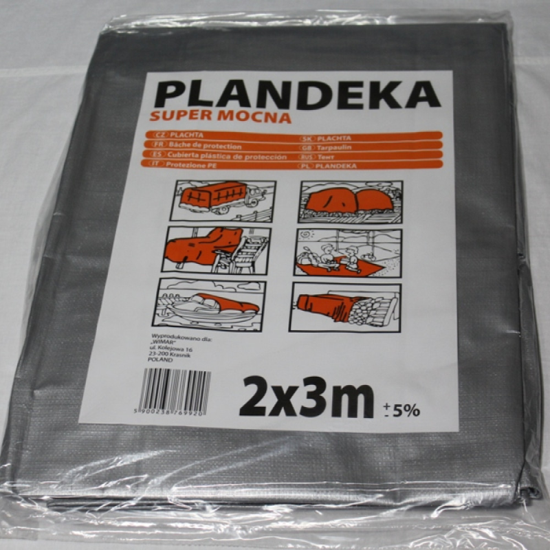 Тент PE TENEXIM SUPER MOCNY 160г/м2 р. 2х3м ±5%, армований з люверсами